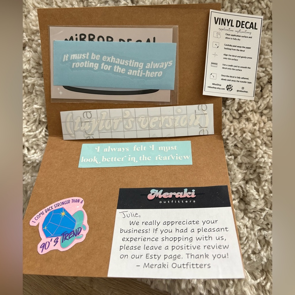 Lyrical Vinyl Decals